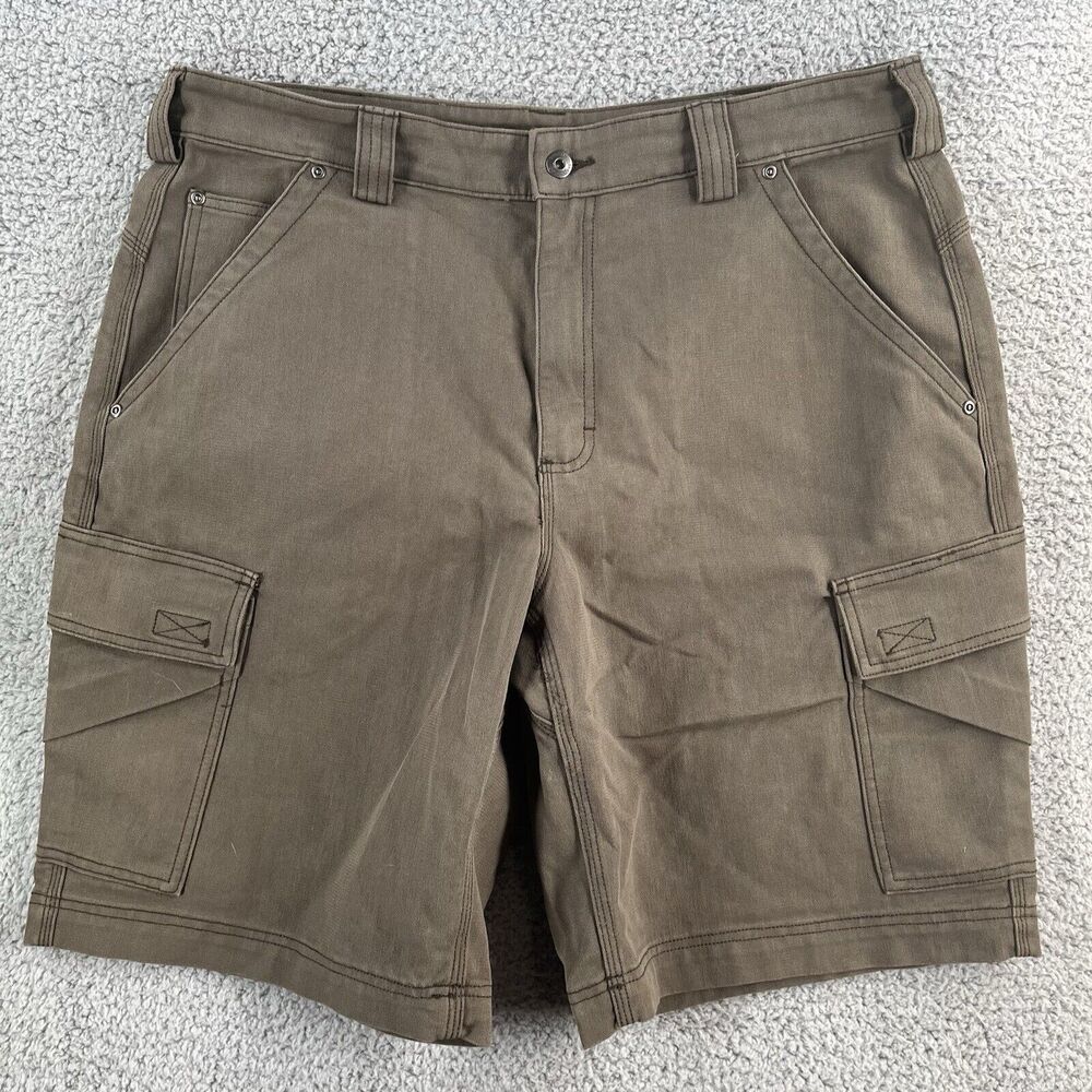 Duluth Trading Shorts 38x10 Men’s Relaxed Fit Cargo Duluthflex Brown NWT Coolmax